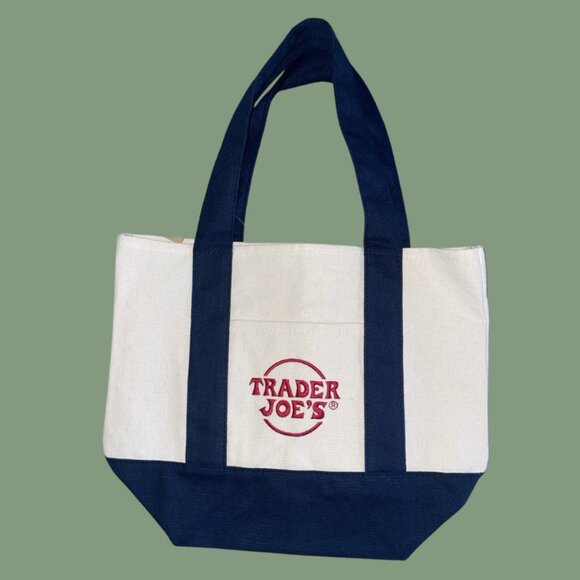 *VIRAL* Trader Joe's Navy Mini Tote - Picture 1 of 1